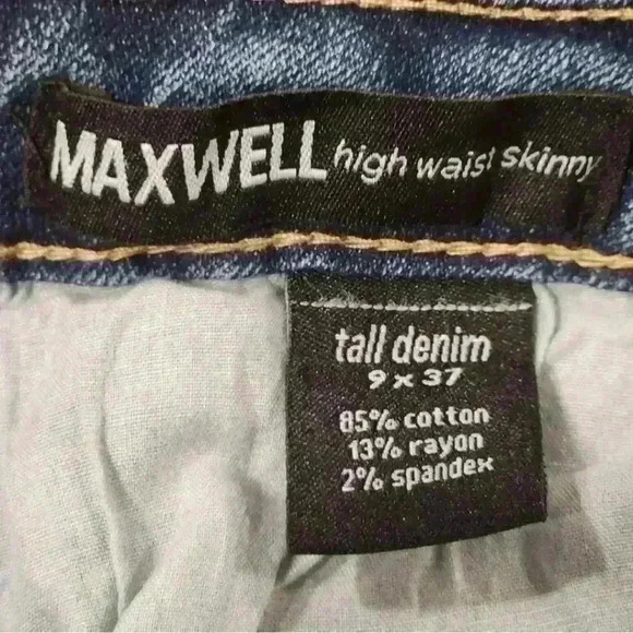 Women's Alloy Apparel Maxwell High Waist Skinny Tall Five Pocket Blue Jeans - Picture 8 of 10